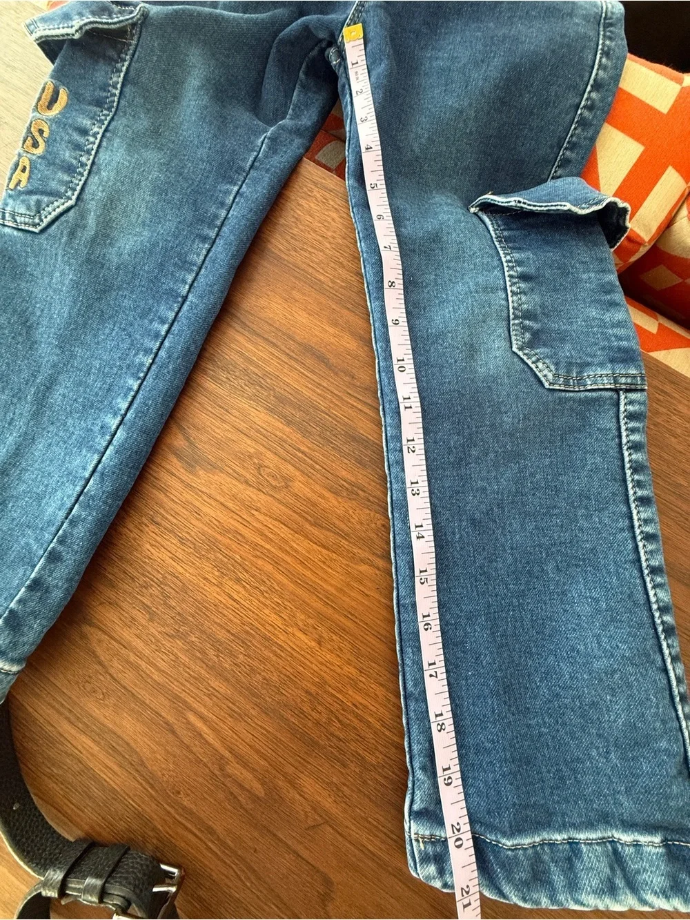 Rare Archival EVISU Kids Lot 2001 Multi-Pocket Cargo Jeans - Vintage Size 32